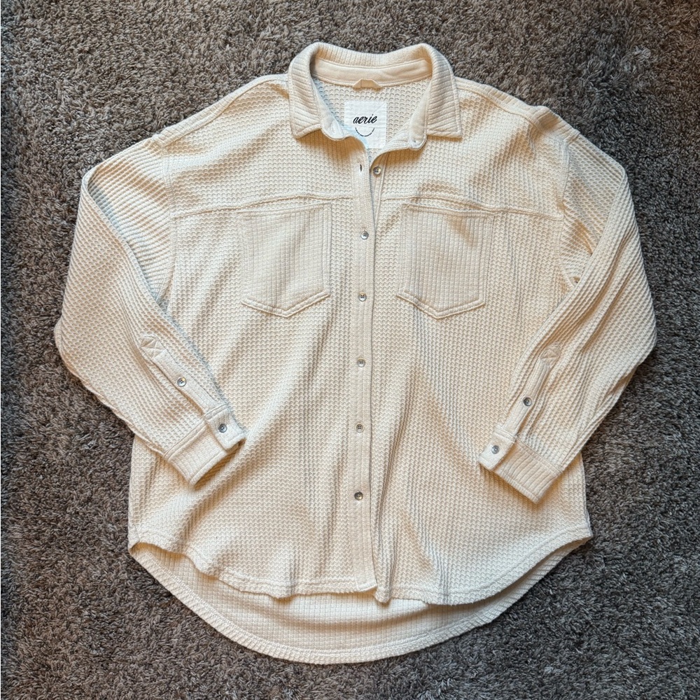 Aerie Anytime Fave Waffle Shirt - Picture 4 of 7